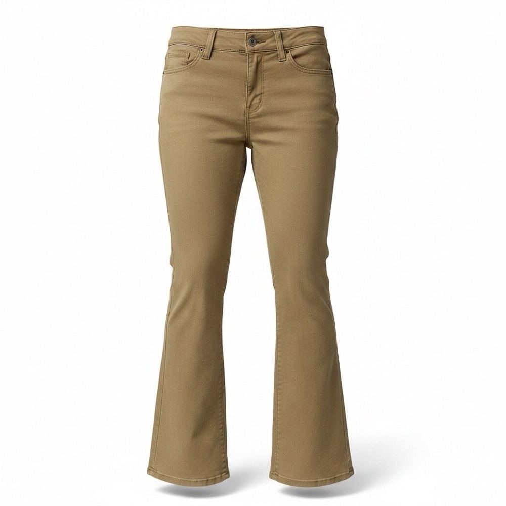 No Boundaries Jeans Women/Junior Size 7 Tan Mid-Rise Bootcut 5 Pocket 28x30